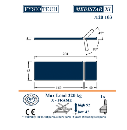 Undersökningsbrits- Medistar X1